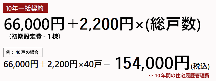 初回10年分の料金計算